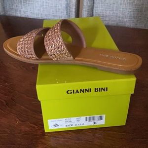 Gianni Bini Glam Nude Jeweled Sandals. Never worn